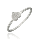 Fehér arany szív gyűrű 50-es méret - B51553